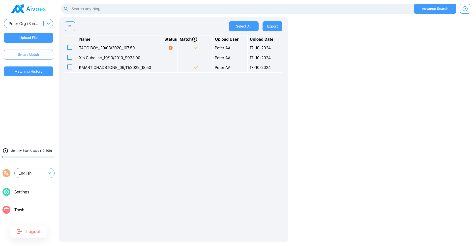 Smart Match Ui manage